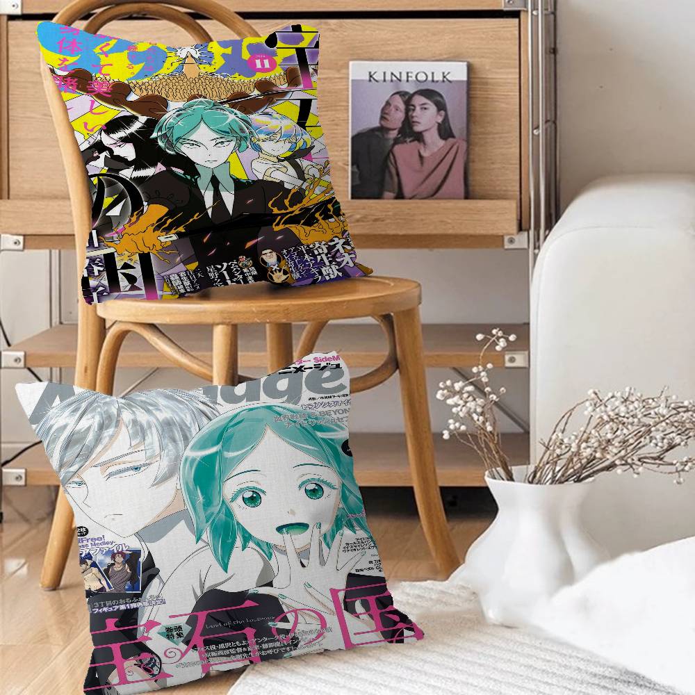 Home Landing Textiles - アニメ「宝石の国」枕ギフトホームオフィス装飾枕寝室ソファ車クッションカバー枕ケース