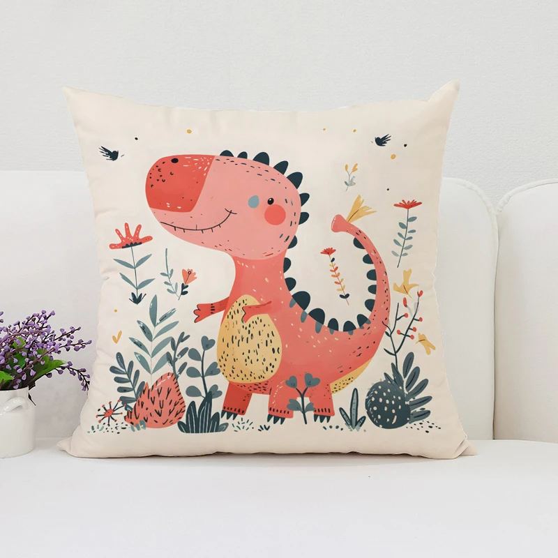 恐竜ランド クッションカバー ショートプラッシュプリント リ - Home Landing Textiles のレビューと価格