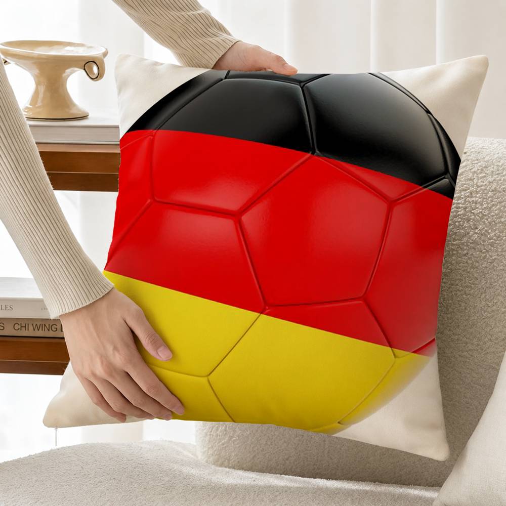 G-ドイツ国旗コットンリネン正方形枕カバー家の装飾ギフト - Home Textiles Germany のレビューと価格