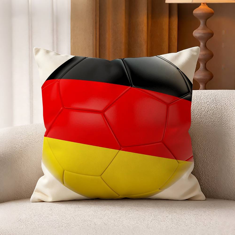 G-ドイツ国旗コットンリネン正方形枕カバー家の装飾ギフト - Home Textiles Germany のレビューと価格
