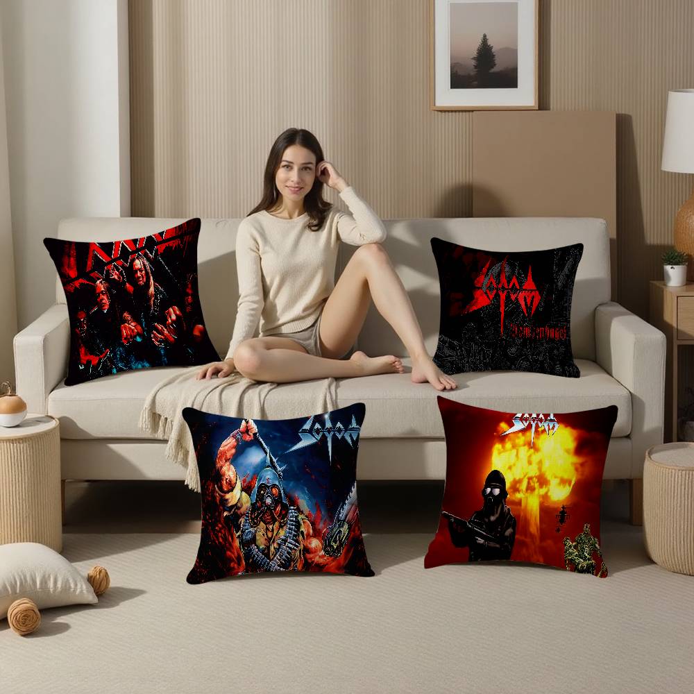 Sodoms Germany スラッシュメタルバンド枕カバー - Home Textiles Germany のレビューと価格